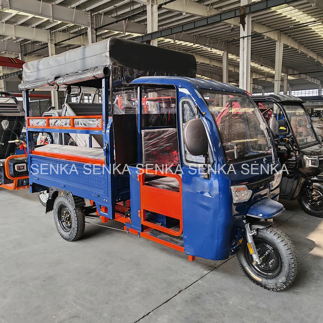 Senka China Factory 1800W 1200W Solar Panel Range Extender Seat Cabin Cargo Passenger E Motorcycle 3-Wheel Electric Powered Tricycle for Adults - detail 4