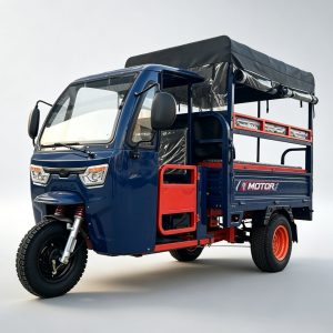 8 Seats Electric Passenger Tricycle with Multi-Use Rear Cargo Box