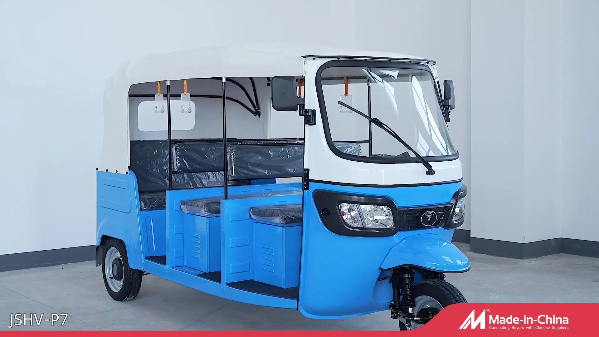 8 Seats Electric Passenger Tricycle with Multi-Use Rear Cargo Box - Image 3