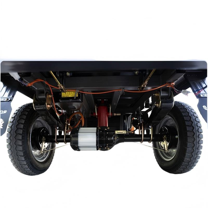 Heavy-Duty Electric Cargo Tricycle with Hydraulic Dump Function Reinforced Steel Box for Farm Construction - Image 6
