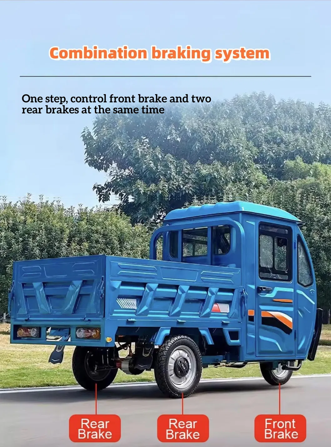 Farm Carry Good Hill Climbing Ability Electric Tricycle Cheaper Cargo Truck with Hydraulic Self Dump Tipping Bucket Dumptruck - detail 10