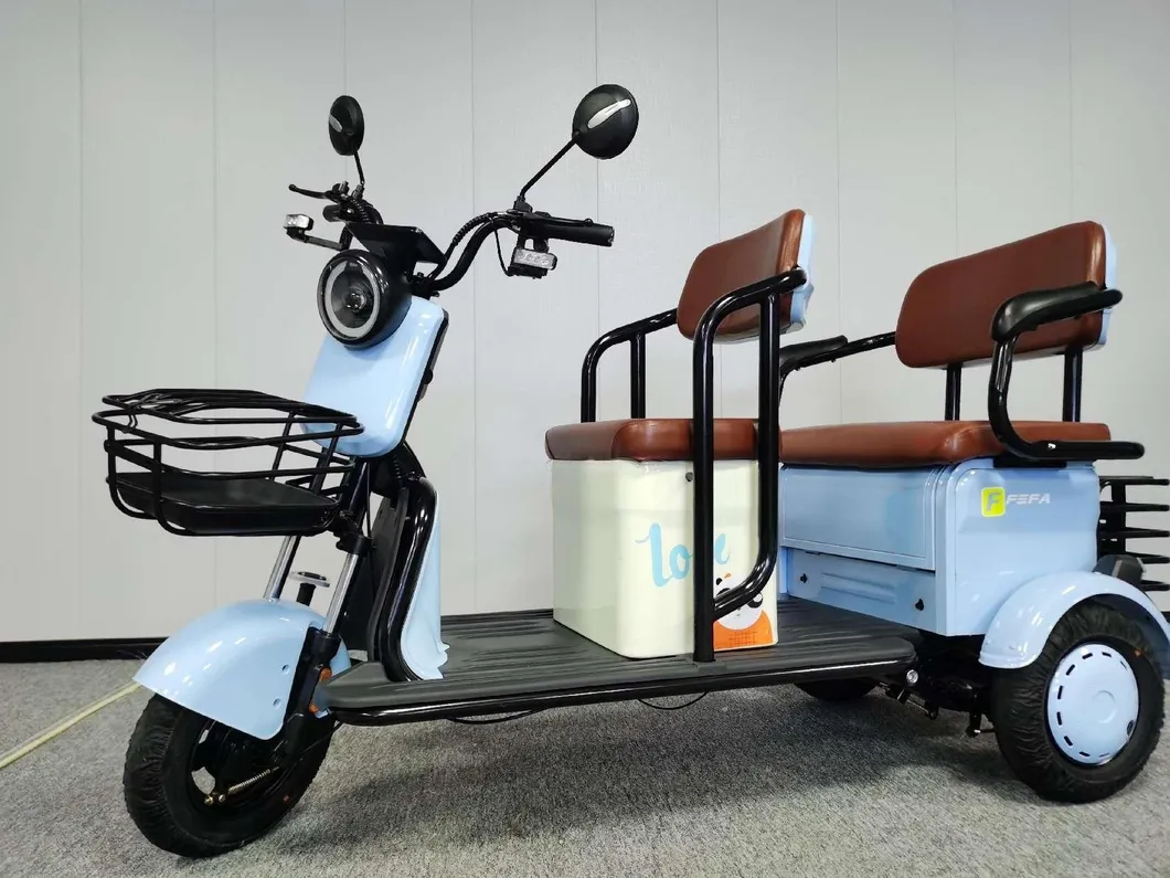 Blue Stylish 350W Electric Tricycle for Passenger & Cargo Use - detail 1