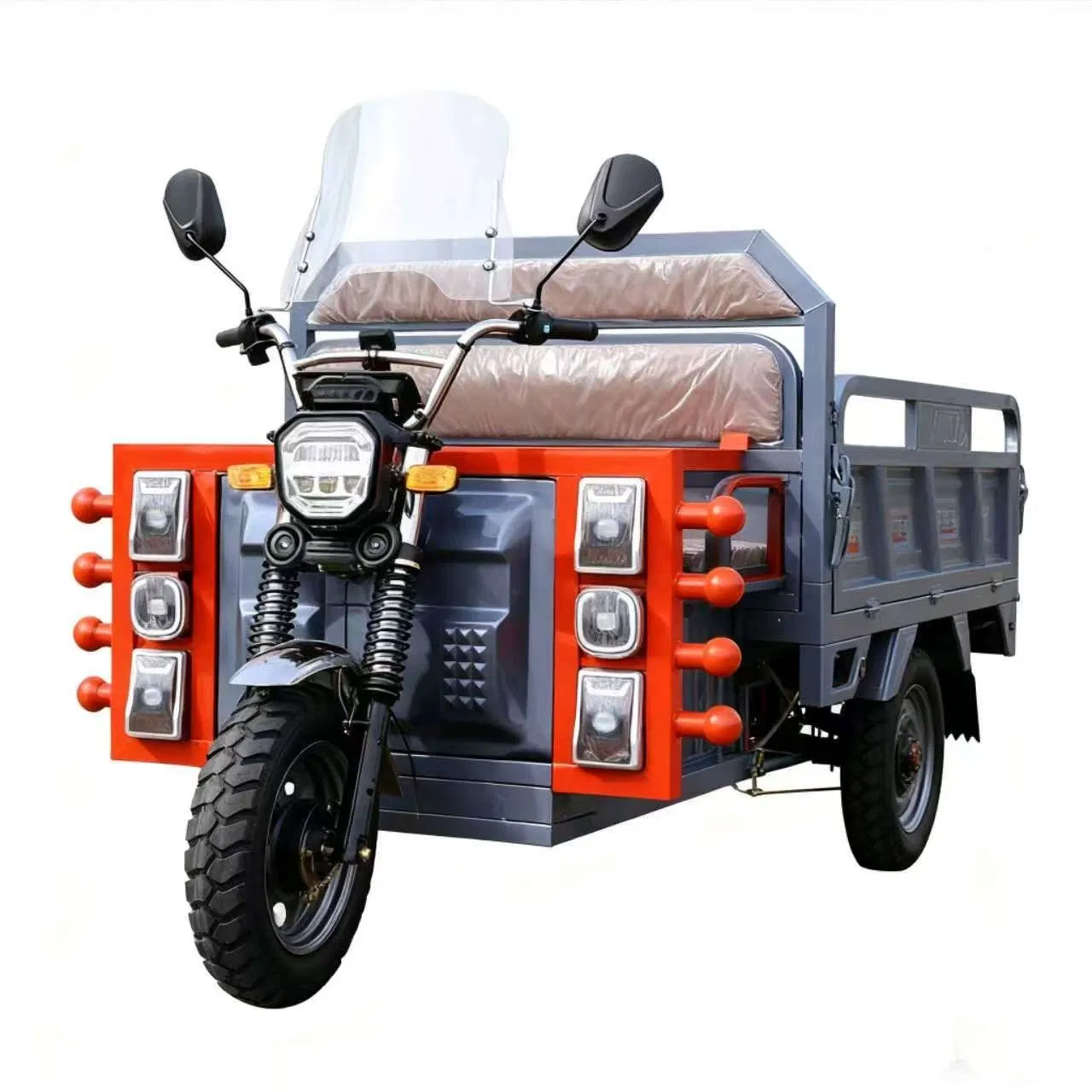 Heavy Duty Cargo Electric Tricycle Engineering Agricultural Cargo Tricycle High Powered Cargo Three Wheeled Motorcycle - detail 2