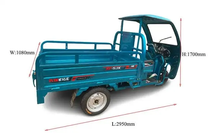 Factory Supply Electric Bike Tricycle 1500W 60V 72V CKD SKD Electric Cargo Tricycle for Sale - detail 9