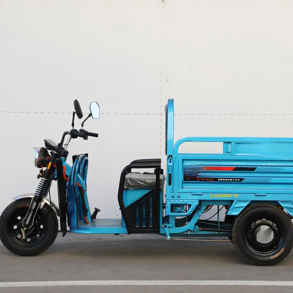Practical 3-Wheel Electric Transport Tricycle with Reinforced Steel Cargo Carrier Box - Image 2