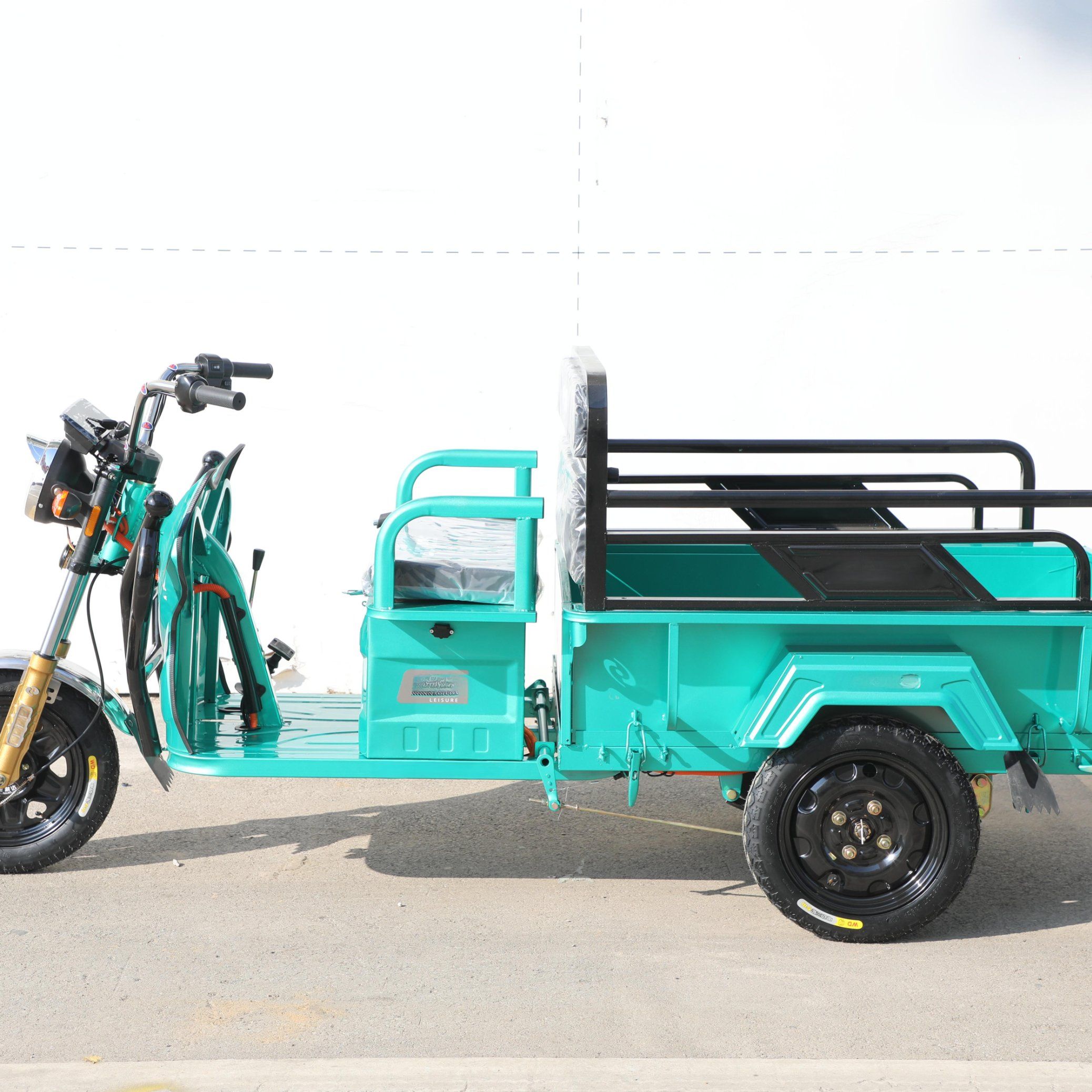 Heavy-Duty Handle-Controlled Electric Tricycle with Open Bed for Farm Market Cargo Delivery