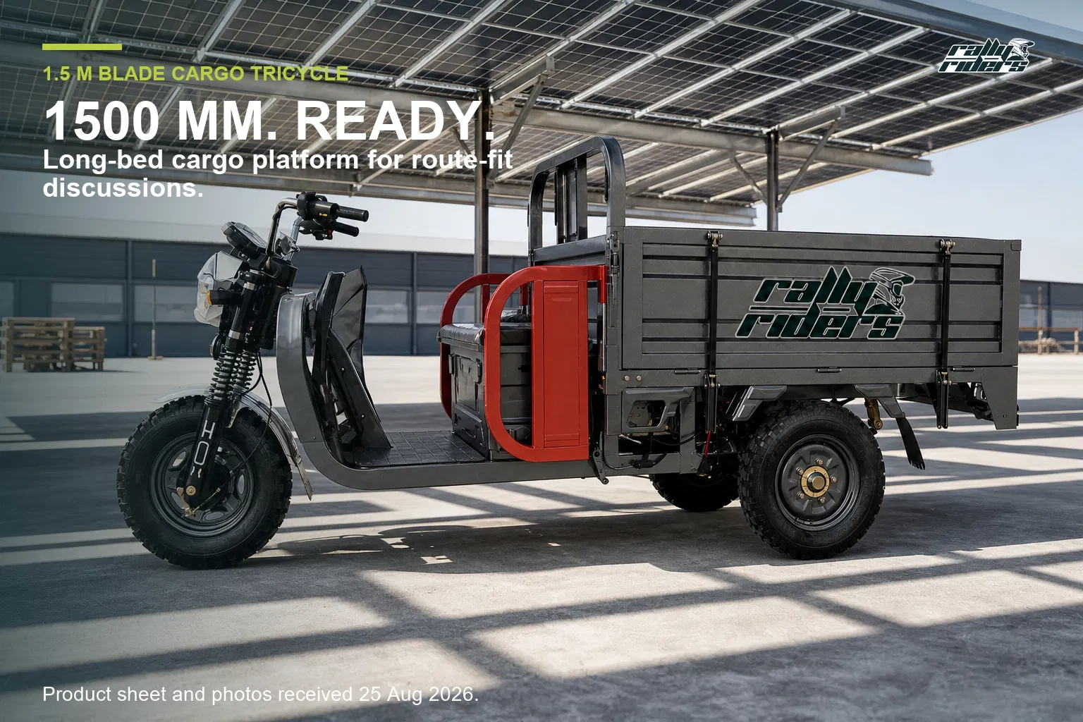 Electric Cargo Tricycle with 1.5m Cargo Box for Rural Supply Transport - detail 1