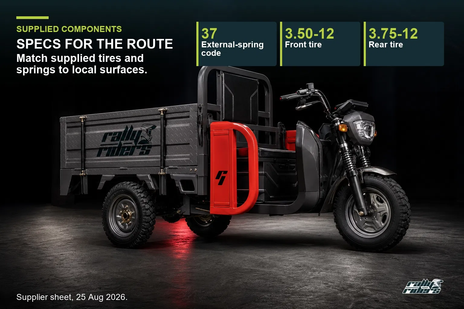 Electric Cargo Tricycle with 1.5m Cargo Box for Rural Supply Transport - detail 3