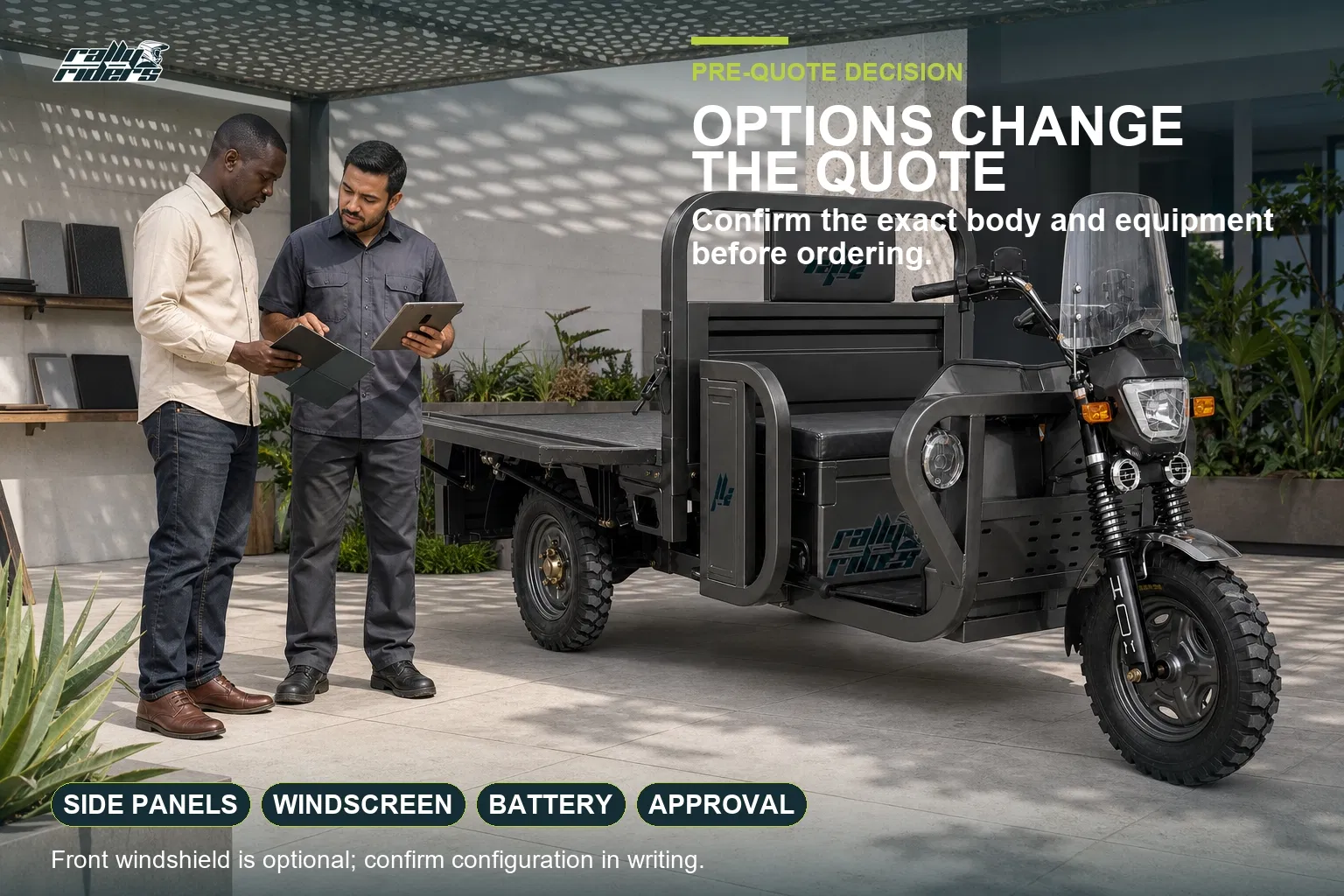Electric Cargo Tricycle with 1.5m Cargo Box for Rural Supply Transport - detail 6