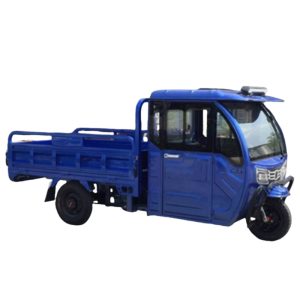 Cheap Reliable High-Efficiency Enclosed Cabin Farm Electric Cargo Carry Tricycles Pickup Truck with Customizable Hydraulic Dump