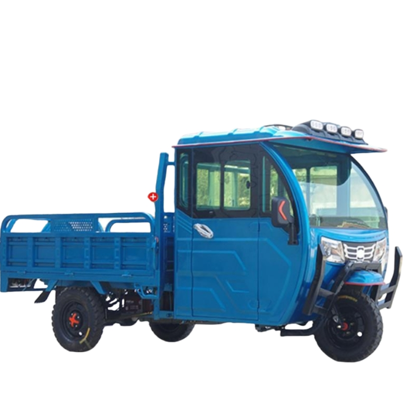 Cheap Reliable High-Efficiency Enclosed Cabin Farm Electric Cargo Carry Tricycles Pickup Truck with Customizable Hydraulic Dump - Image 3