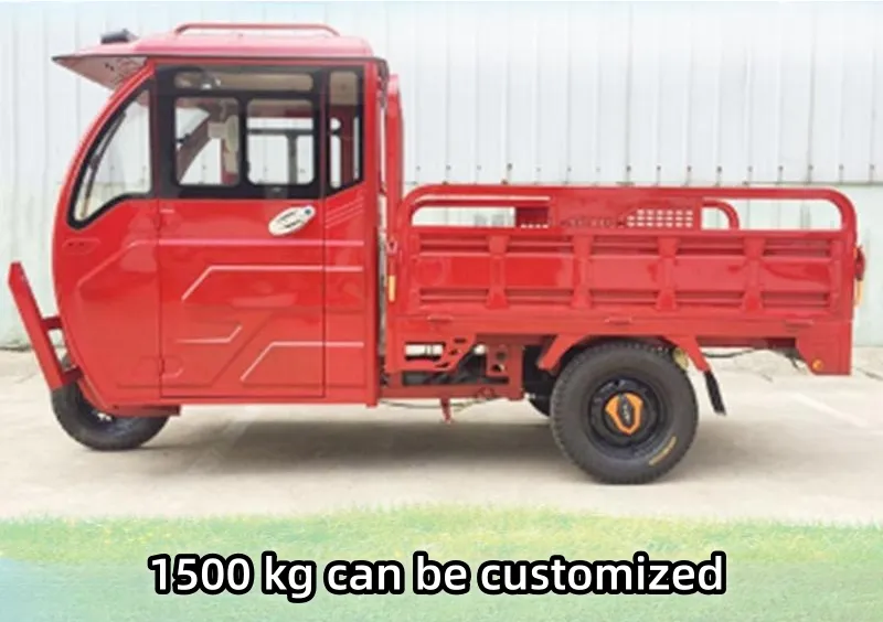 Cheap Reliable High-Efficiency Enclosed Cabin Farm Electric Cargo Carry Tricycles Pickup Truck with Customizable Hydraulic Dump - detail 4