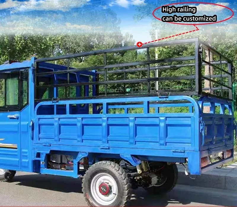 Cheap Reliable High-Efficiency Enclosed Cabin Farm Electric Cargo Carry Tricycles Pickup Truck with Customizable Hydraulic Dump - detail 9