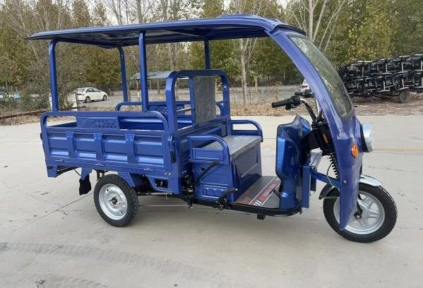 Personalizable 1000W Partially Covered Heavy Duty Electric Cargo Tricycle Ideal for Heavy Load Hauling Routine Needs