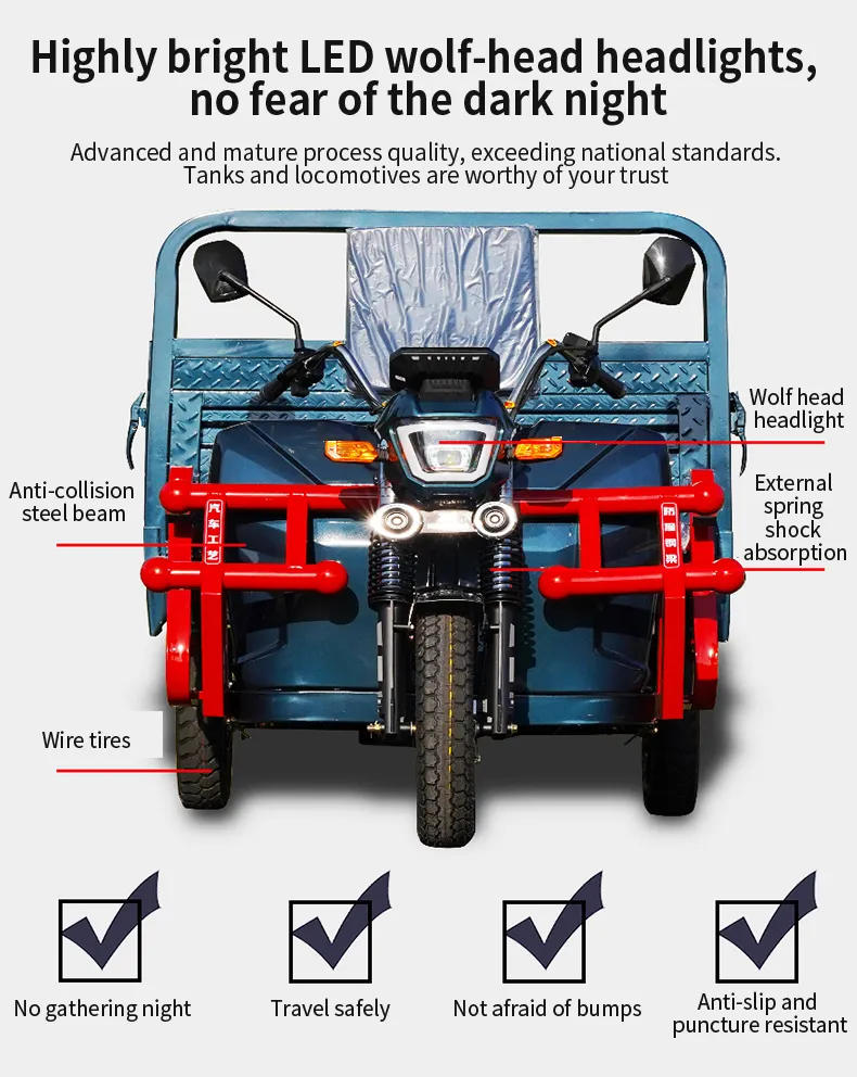 Affordable Adult Electric Cargo Tricycle for Safe Transport - detail 6