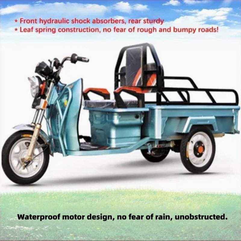 Wholesale Customizable Cargobike Open Body Low Price 3-Wheel Electric Motorcycle Tricycle for Cargo/Passenger Transport - Image 5