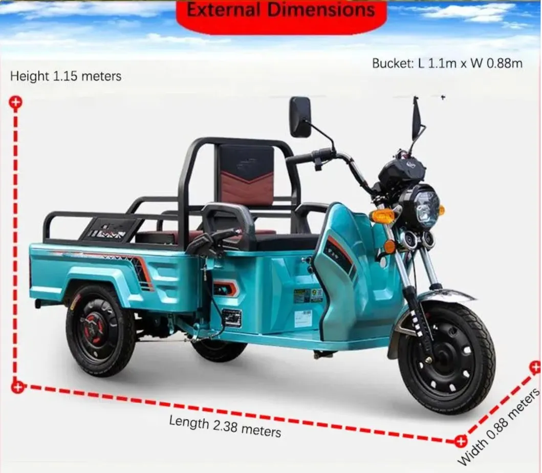 Wholesale Customizable Cargobike Open Body Low Price 3-Wheel Electric Motorcycle Tricycle for Cargo/Passenger Transport - detail 1