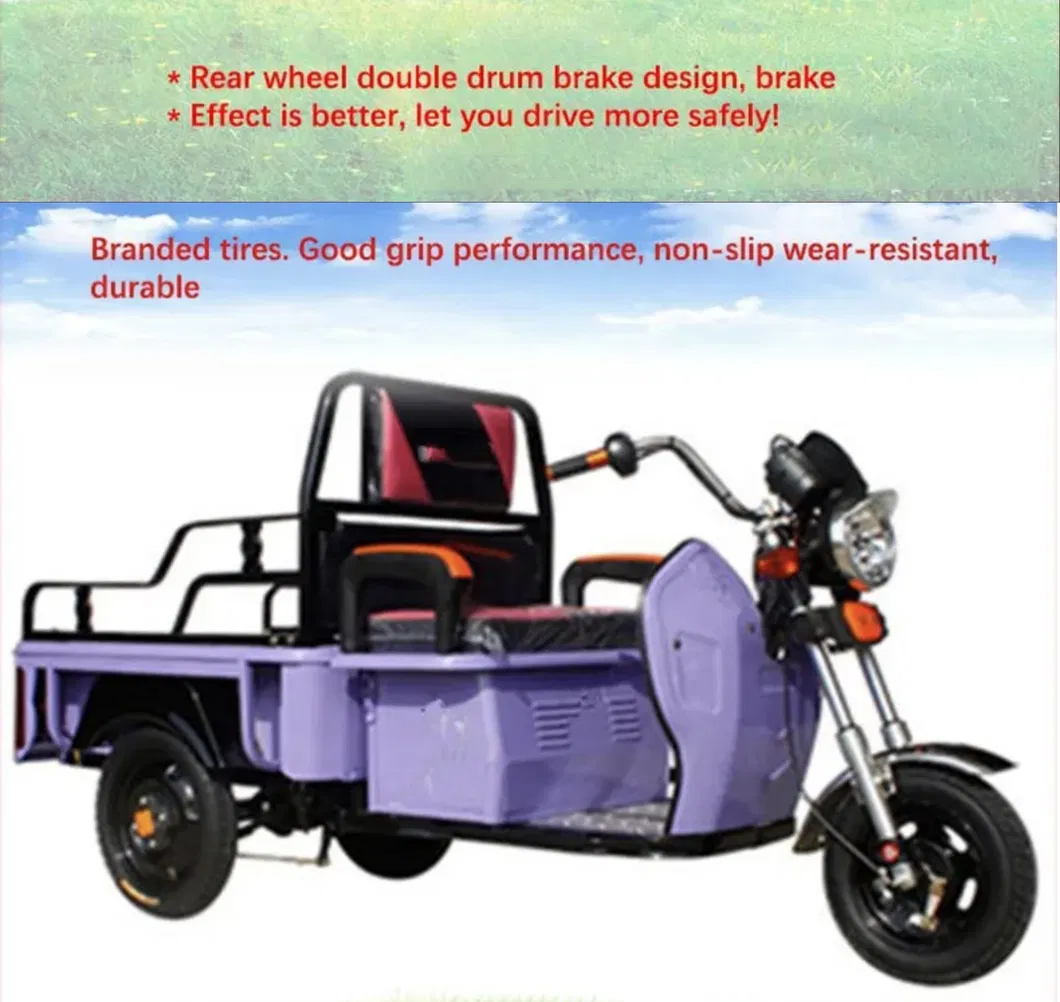 Wholesale Customizable Cargobike Open Body Low Price 3-Wheel Electric Motorcycle Tricycle for Cargo/Passenger Transport - detail 6