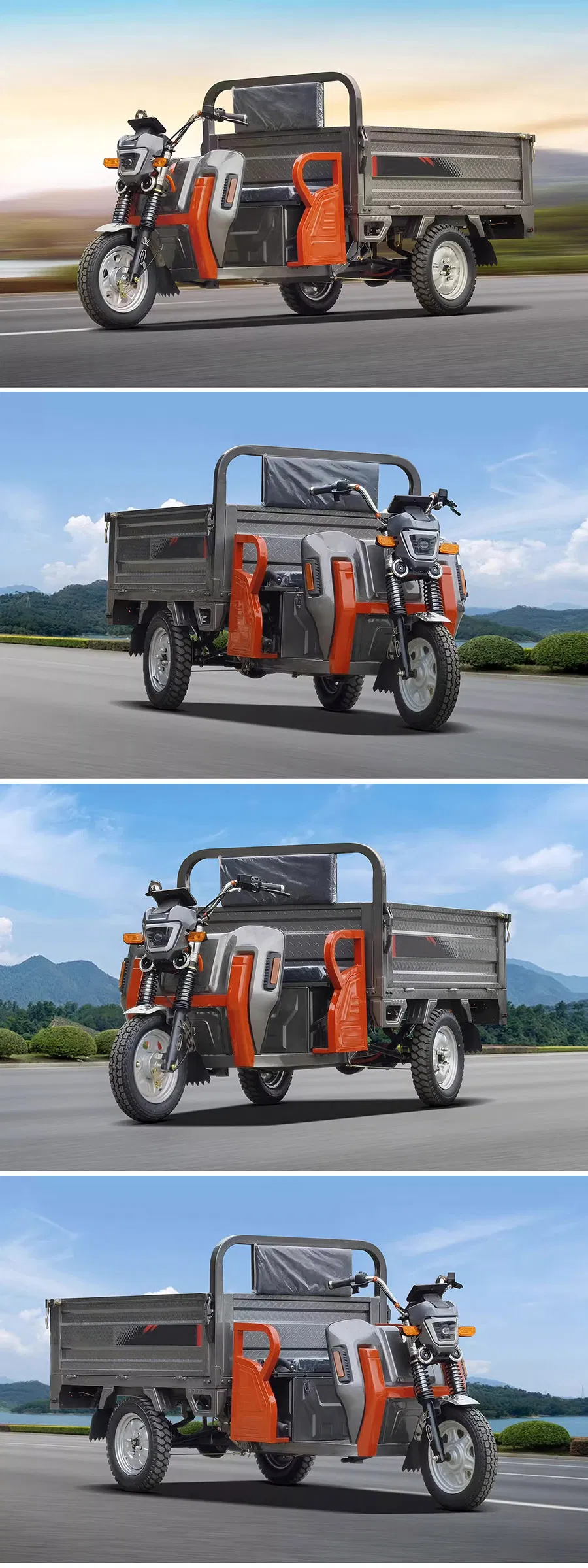 Super Power Carrying 1200W Heavy Duty Farm Electric Pedal Adult Cargo Electric Tricycle - detail 4